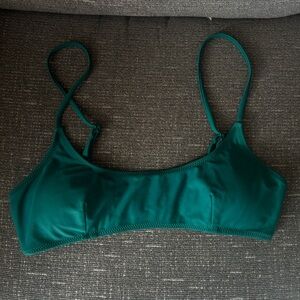 Emerald green bikini top from Blackbough Swim. Size medium.